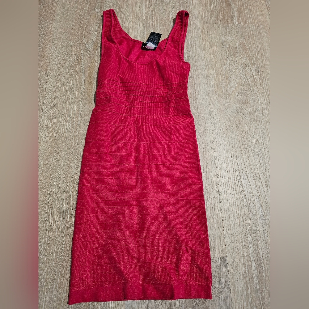Bebe Open Back Pink Sleeveless Dress